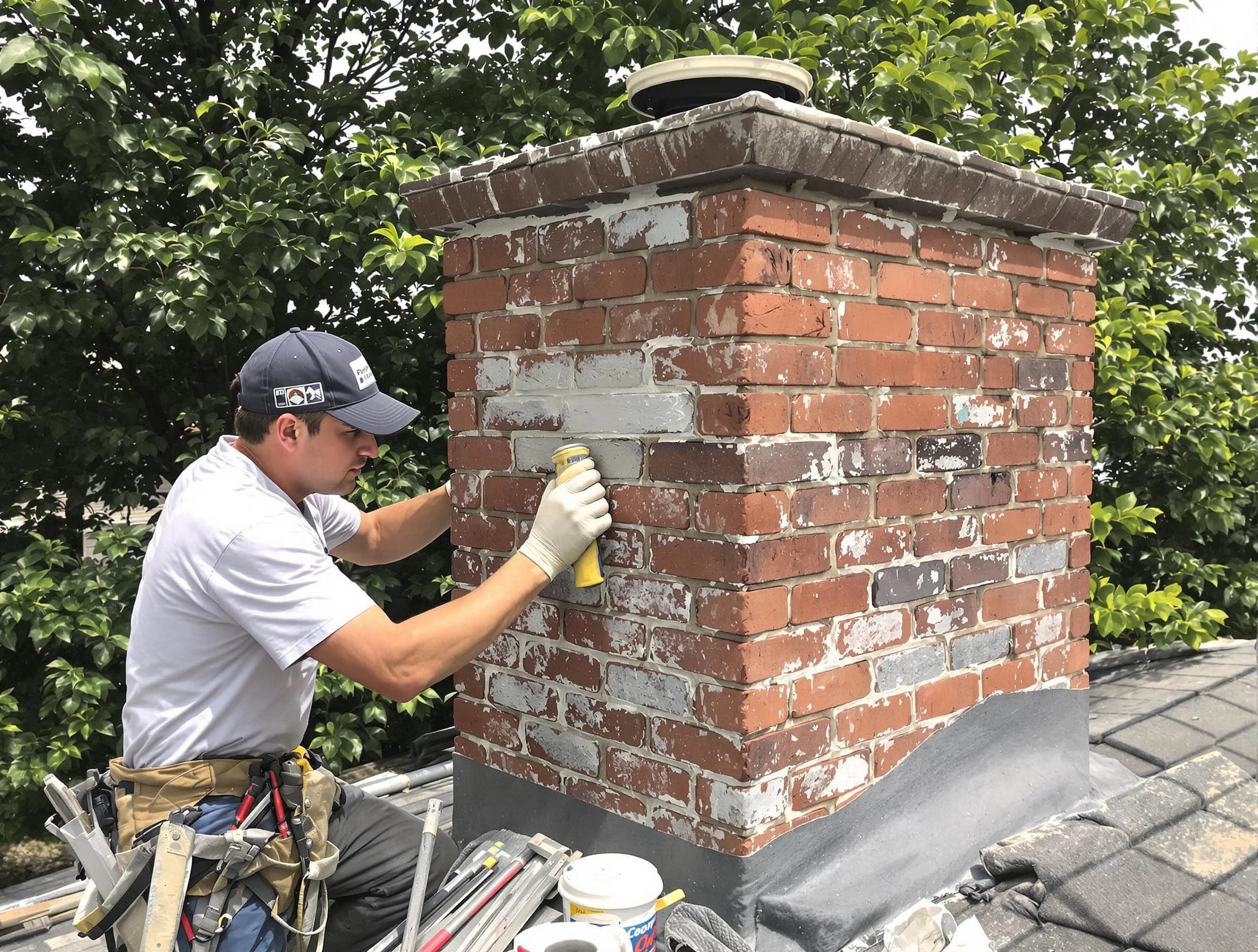 Litchfield Park Chimney Sweep restoring an aging chimney in Litchfield Park, AZ