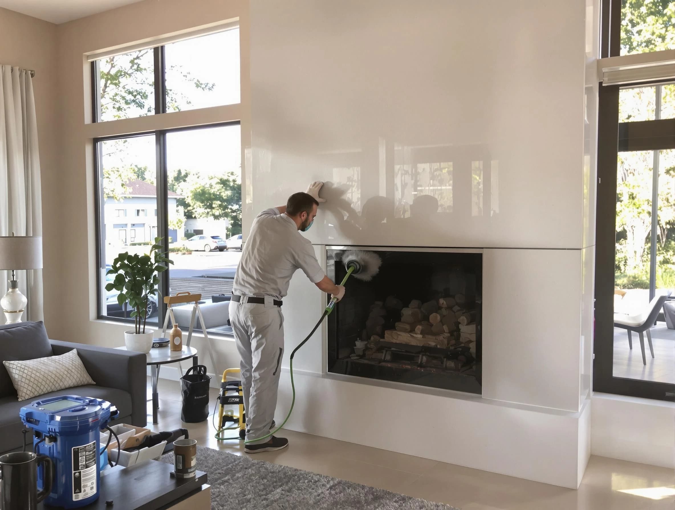 Litchfield Park Chimney Sweep performing thorough soot removal in Litchfield Park, AZ