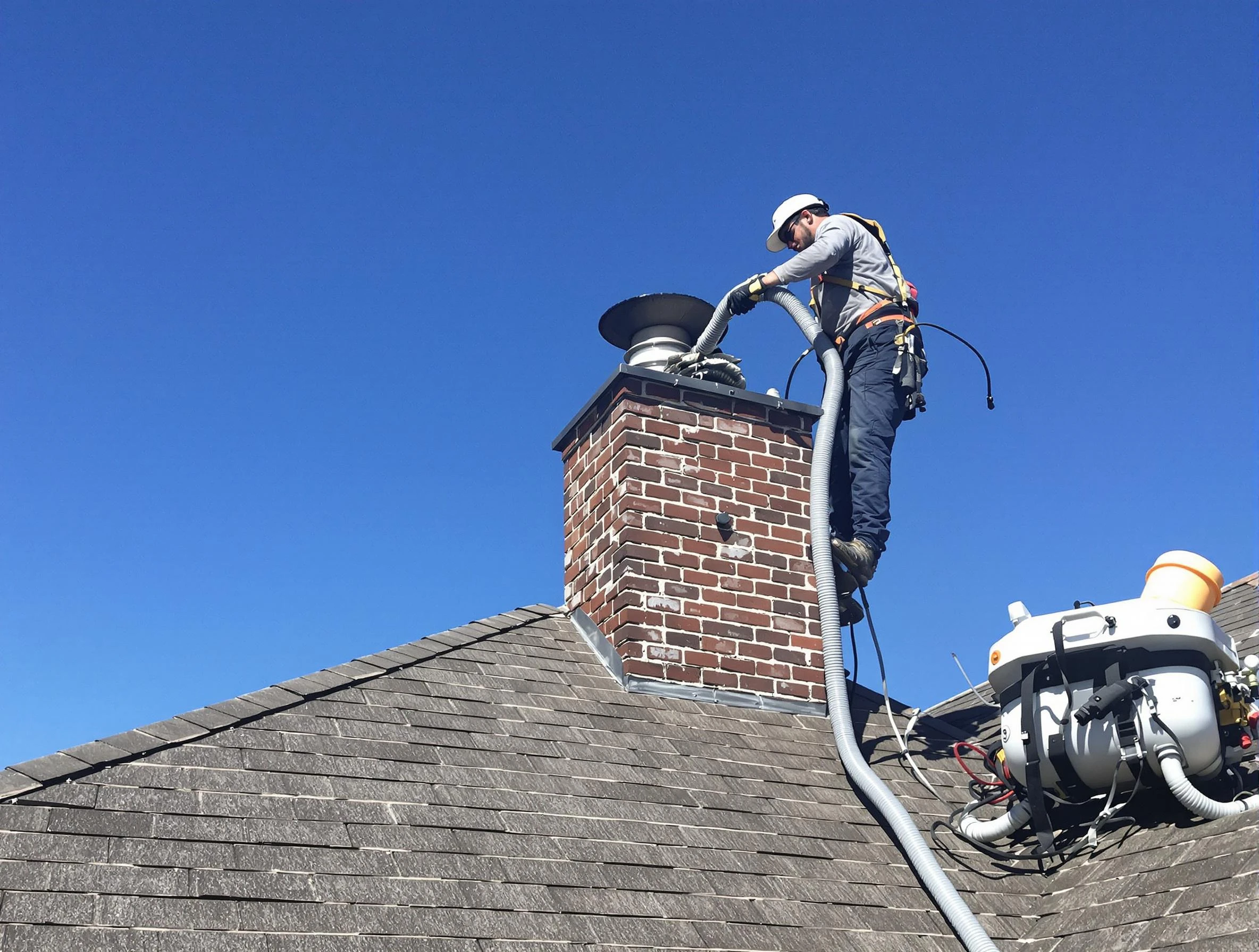 Dedicated Litchfield Park Chimney Sweep team member cleaning a chimney in Litchfield Park, AZ