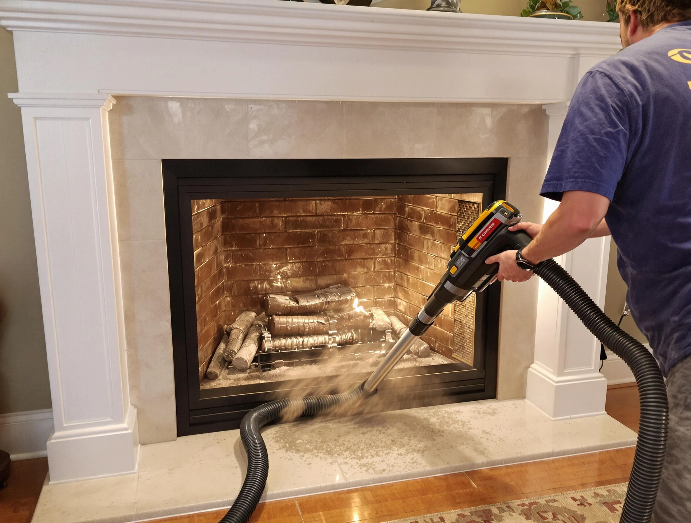 Fireplace cleaning performed by Litchfield Park Chimney Sweep in Litchfield Park, AZ