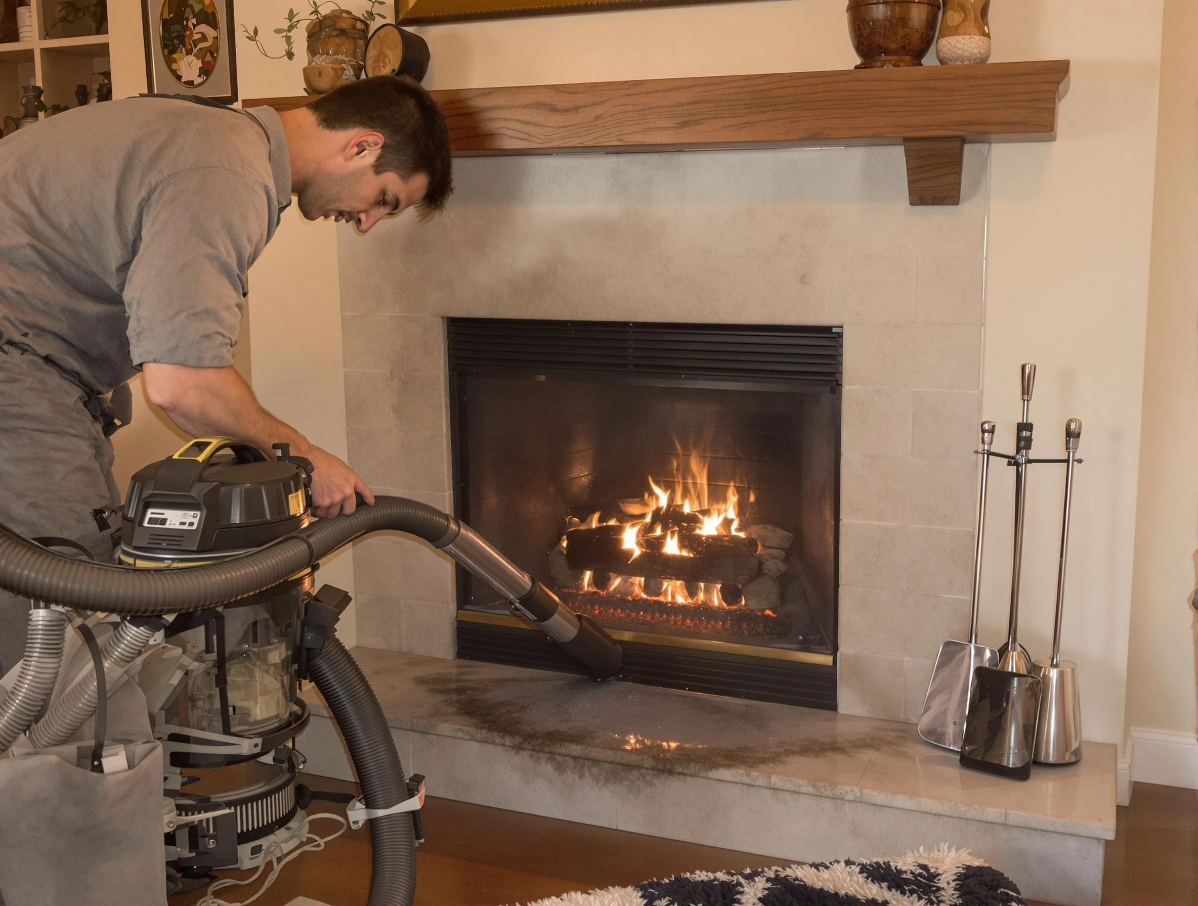 Routine fireplace upkeep by Litchfield Park Chimney Sweep in Litchfield Park, AZ