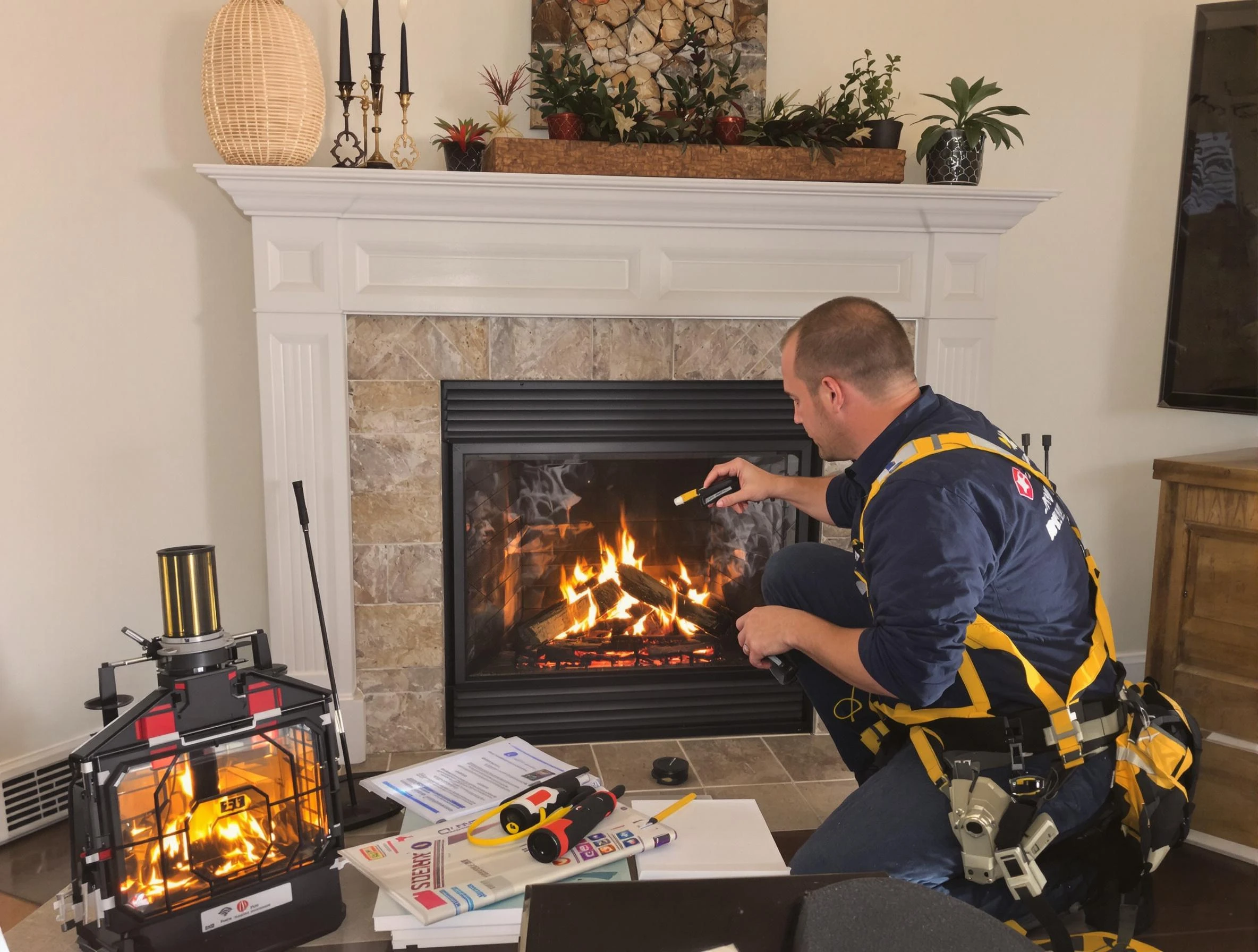 Safety-focused fireplace inspection by Litchfield Park Chimney Sweep in Litchfield Park, AZ